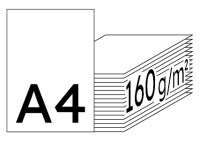 tecno colors naturweiß Kopierpapier A4 160g/m2 - 1 Karton (1.250 Blatt)