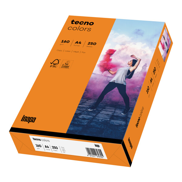 tecno colors orange Kopierpapier A4 160g/m2 - 1 Karton (1.250 Blatt)