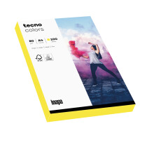 tecno colors neon yellow Kopierpapier A4 80g/m2 - 1 Karton (2.000 Blatt)