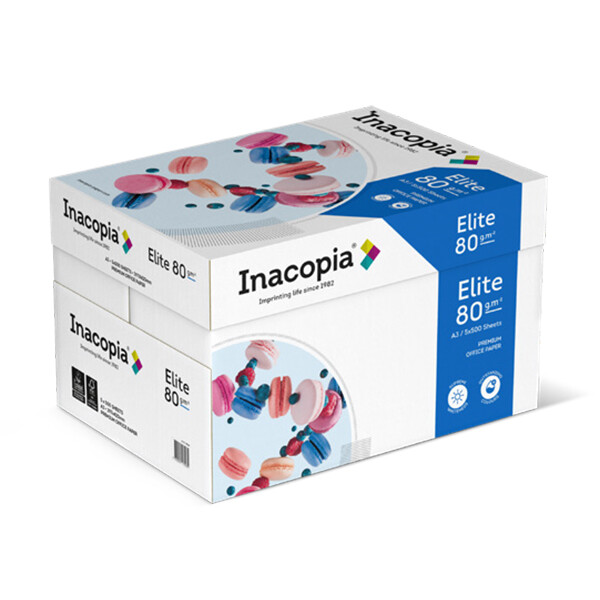 inacopia elite FSC weiß Kopierpapier A4 80g/m2 - 1 Karton (2.500 Blatt)