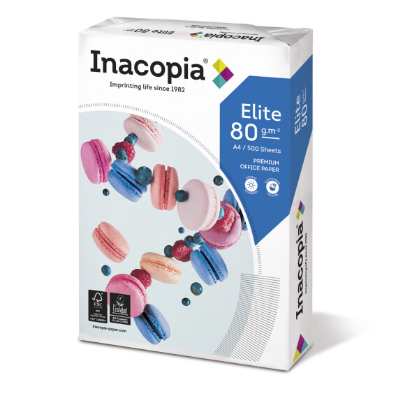 INACOPIA Elite Premiumpapier weiß A3 80g - 1 Karton (2.500 Blatt)