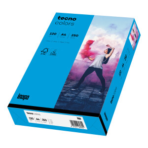 tecno colors intensivblau Kopierpapier A4 120g/m2 - 1 Karton (1.250 Blatt)