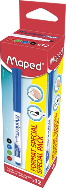 Maped Whiteboard-Marker MarkerPeps, 12er Promo-Pack