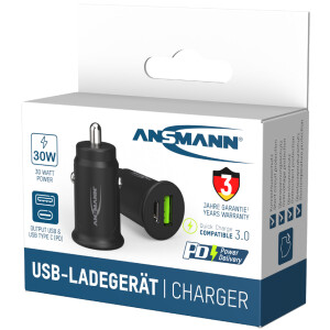 ANSMANN USB-KFZ-Ladegerät In-Car-Charger CC230PD, 2x USB