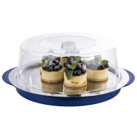 APS Thermo Tablett-Set, rund, blau transparent