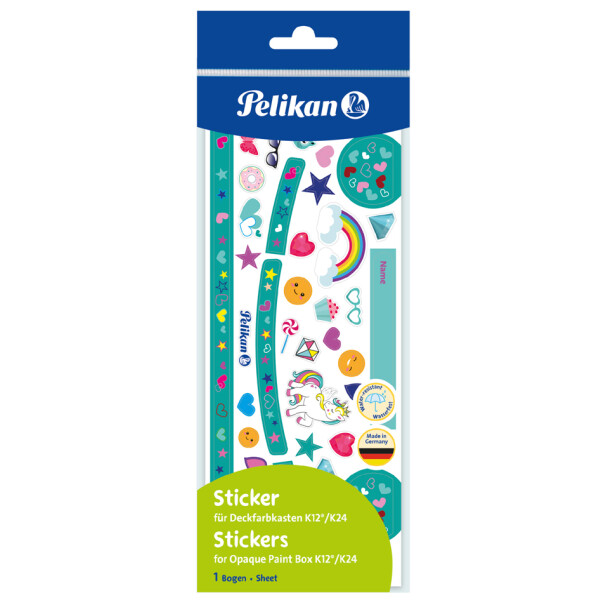 Pelikan Sticker für Deckfarbkasten K12 K24, türkis