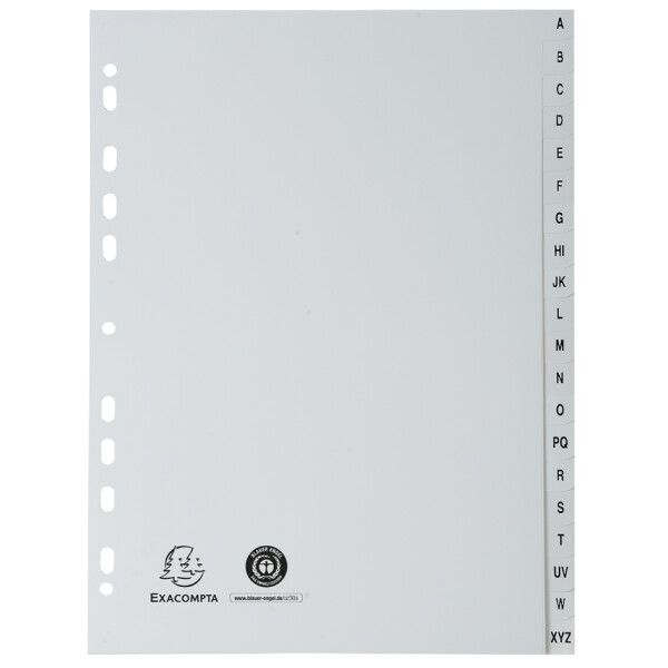 EXACOMPTA Kunststoff-Register, A-Z, DIN A4+, 20-teilig