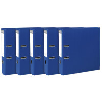 EXACOMPTA PP-Ordner Premium, A4, 80 mm, dunkelblau, 5er Pack