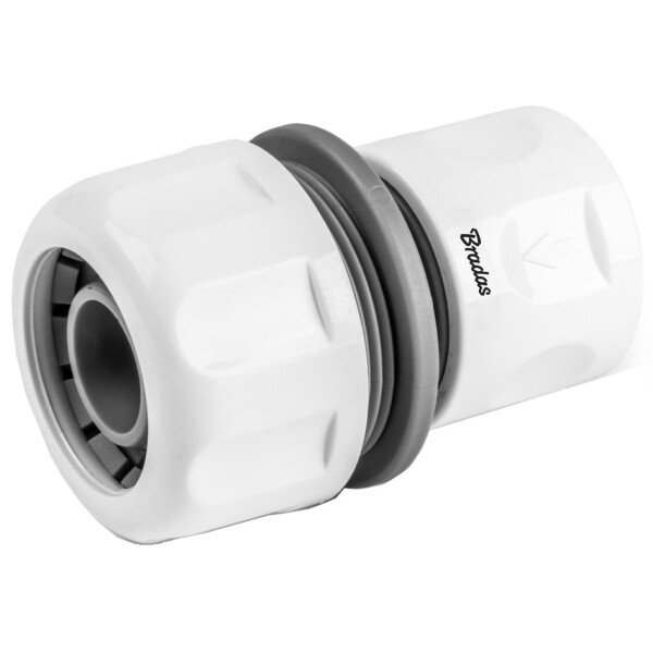 Bradas Schlauchkupplung WHITE LINE, 3 4", wei&szlig;