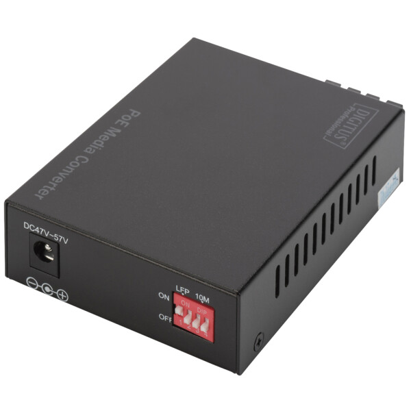 DIGITUS Gigabit PoE Medienkonverter, RJ45 SC, SM, PSE