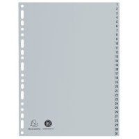 EXACOMPTA Kunststoff-Register, Zahlen, DIN A4+, 31-teilig