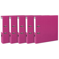 EXACOMPTA PP-Ordner Premium, A4, 80 mm, fuchsia, 5er Pack