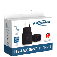 ANSMANN USB-Steckdosenadapter Home Charger HC212, 2x USB-A