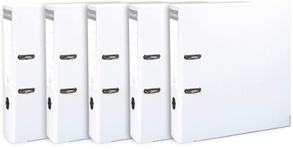 EXACOMPTA PP-Ordner Premium, A4, 80 mm, weiß, 5er Pack