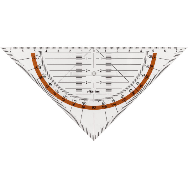 rotring Geometriedreieck Centro mit Griff, Hypotenuse: 230mm
