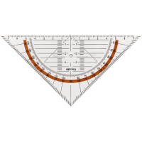 rotring Geometriedreieck Centro mit Griff, Hypotenuse: 230mm