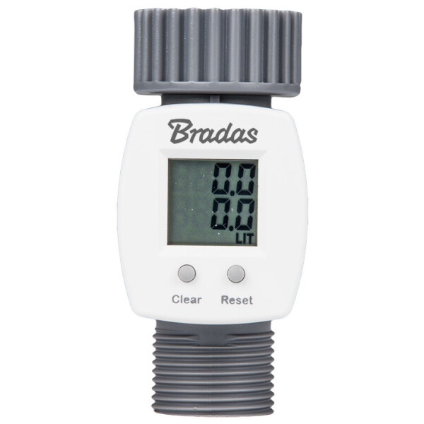 Bradas Digitaler Wasserzähler WHITE LINE, 3 4", grau weiß