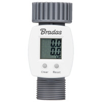 Bradas Digitaler Wasserzähler WHITE LINE, 3 4",...
