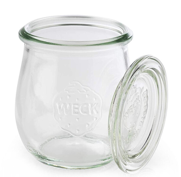 APS Weck-Glas mit Deckel, Tulpen-Form, 12er Set ml, 220