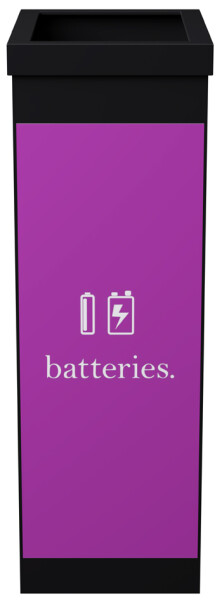 PAPERFLOW Wertstoffsammelbox für Batterien, schwarz