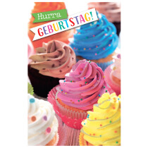 SUSY CARD Geburtstagskarte "bunte Cup Cakes"