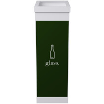 PAPERFLOW Wertstoffsammelbox für Glas, weiß,...