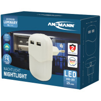 ANSMANN LED-Orientierungslicht NL15AC, 2x USB Kupplung,...