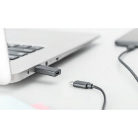 DIGITUS USB Type-C Adapter, USB A - USB-C, schwarz