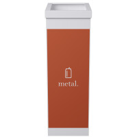 PAPERFLOW Wertstoffsammelbox für Metall, weiß,...