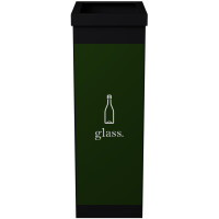 PAPERFLOW Wertstoffsammelbox für Glas, schwarz, 60...