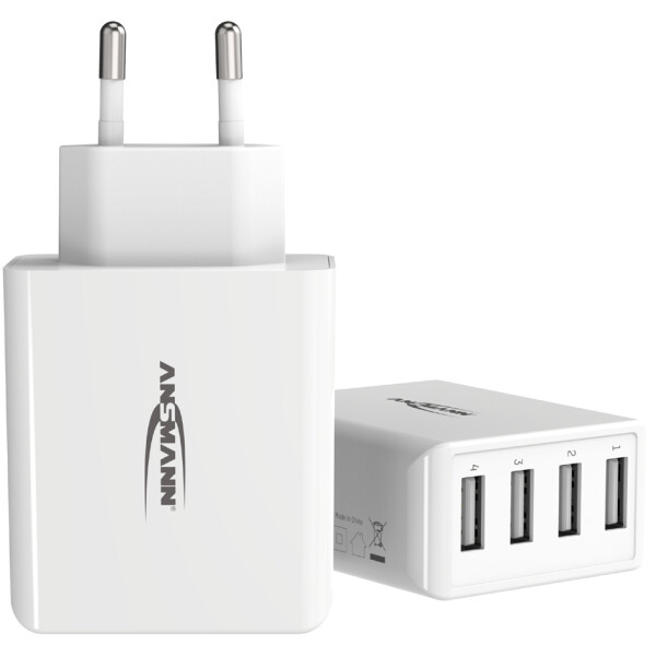 ANSMANN USB-Steckdosenadapter Home Charger HC430, 4x USB-A