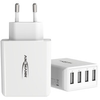 ANSMANN USB-Steckdosenadapter Home Charger HC430, 4x USB-A