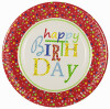 PAPSTAR Papp-Teller "Happy Birthday", rund, 230 mm
