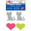 KLEIBER Reflex-Sticker "Katzen & Herz", silber gelb