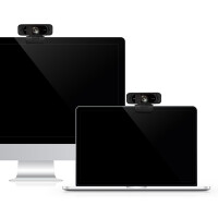 LogiLink Full-HD-USB-Webcam mit Dual-Mikrofon, schwarz