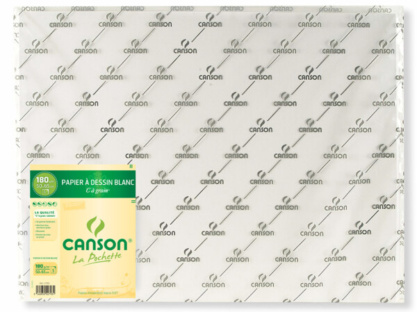 CANSON Zeichenpapier "C" à Grain, 180 g qm, 297 x 420 mm