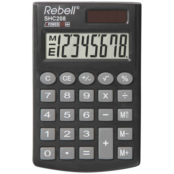 Rebell Taschenrechner SHC 208, schwarz