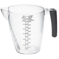 plast team Messbecher, 0,5 Liter, transparent