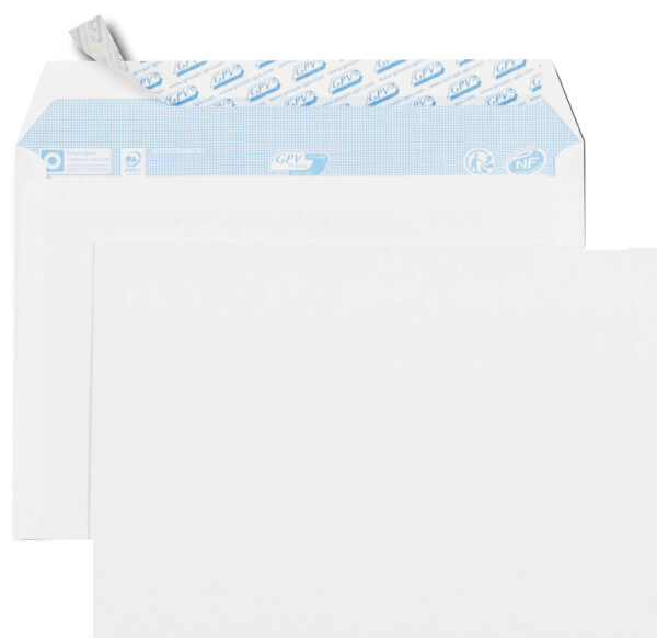 GPV Briefumschläge, DL, 110 x 220 mm, weiß, ohne Fenster