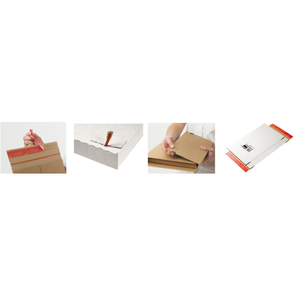 ColomPac Versandkarton Kurierpaket, für Großbrief, weiß