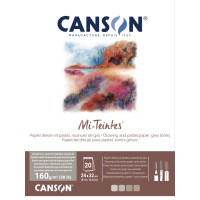 CANSON Zeichenpapier Mi-Teintes, im Block, 320 x 410 mm