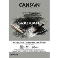 CANSON Studienblock GRADUATE MIXED MEDIA, grau, DIN A3