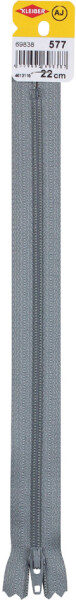 KLEIBER Reißverschluss, Kunststoff, Länge: 220 mm, grau