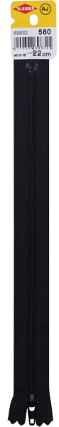 KLEIBER Reißverschluss, Kunststoff, Länge: 220 mm, schwarz