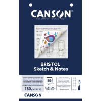 CANSON Karteikartenblock BRISTOL Sketch & Notes, DIN A4