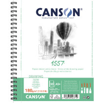 CANSON Zeichenpapierblock 1557, DIN A5+, 180 g qm, 30 Blatt