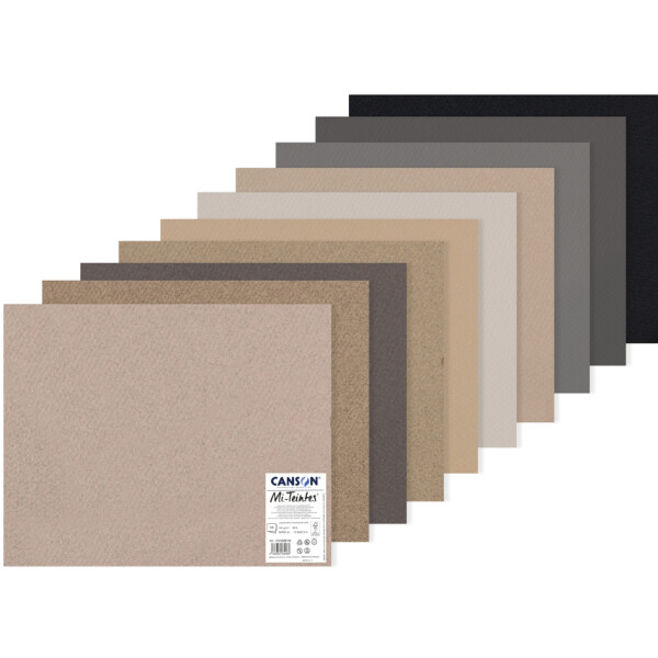 CANSON Zeichenpapier Mi-Teintes, 500 x 650 mm, sortiert