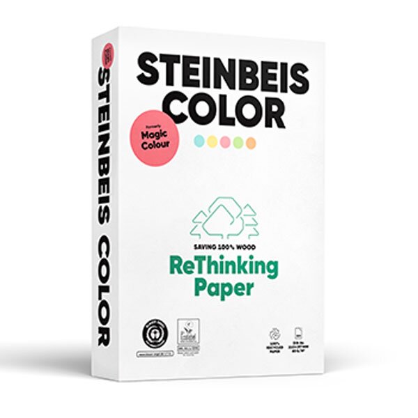 Steinbeis Magic Color rosa Kopierpapier A4 80g/m2 - 1 Palette (100.000 Blatt)