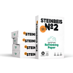 Steinbeis No.2 Recyclingpapier A4 80g/m2 - 1 Karton (2.500 Blatt)