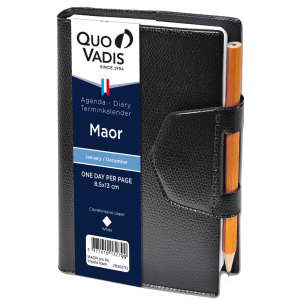QUO VADIS Taschenkalender "Maor", 2026, schwarz